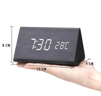 AMBIWOOD – Voice-Controlled LED Clock with Minimalist Wooden Design