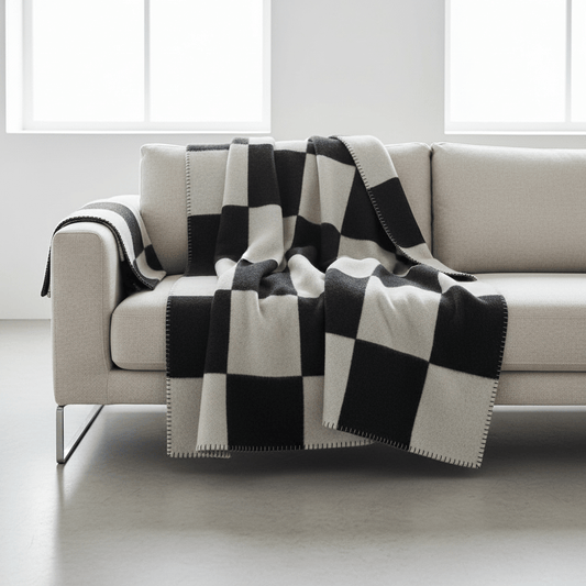WOOLNEST – Premium Soft Wool Blanket for Interior Warmth & Comfort