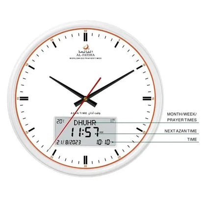 Zamora Time Prayer Clock – Automatic Global Prayer Times with Azan Alarm and Elegant Design