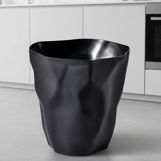 ZENLIVING – Irregular Trash Can with Clean Minimalist Space-Saving Style