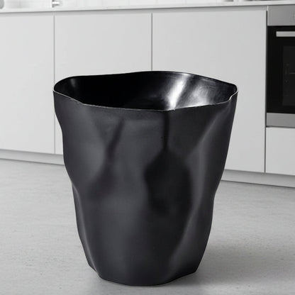 ZENLIVING – Irregular Trash Can with Clean Minimalist Space-Saving Style
