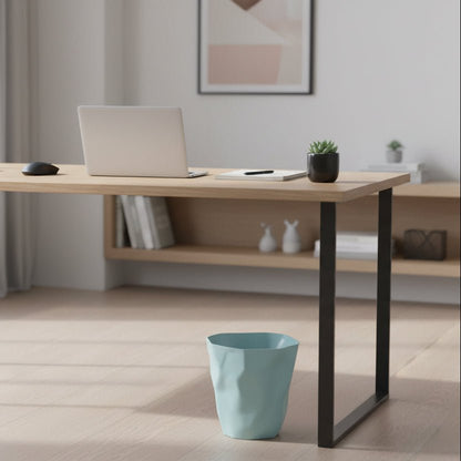 ZENLIVING – Irregular Trash Can with Clean Minimalist Space-Saving Style