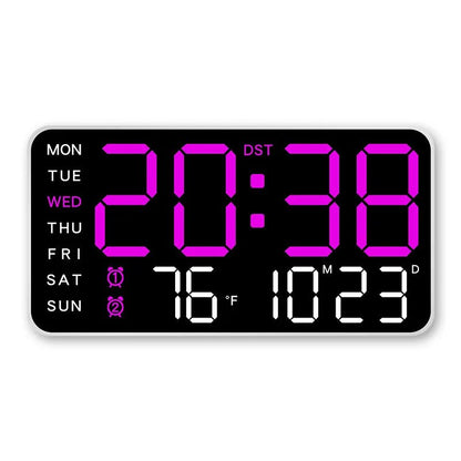ZENTIME WALL – Digital Wall Clock with Remote, Dual Alarms & Temperature Display