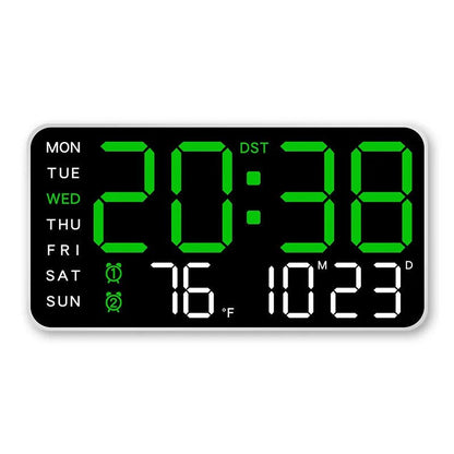 ZENTIME WALL – Digital Wall Clock with Remote, Dual Alarms & Temperature Display
